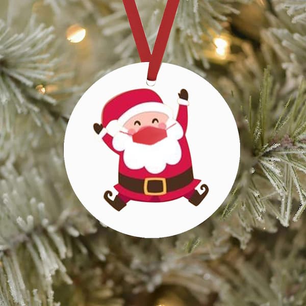 Julgranspynt 2020 Ny Jultomte Med Mask Hängsmycke