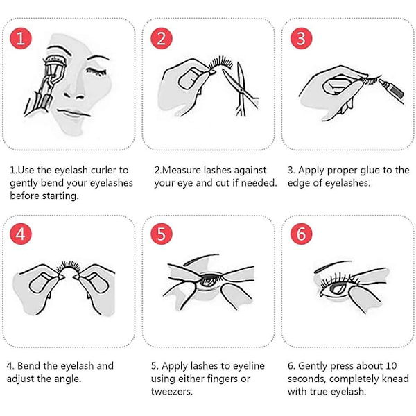 Falska ögonfransar Fluffy 6d Faux Mink Lashes 20mm Falska ögonfransar Strip Mjuka fransar