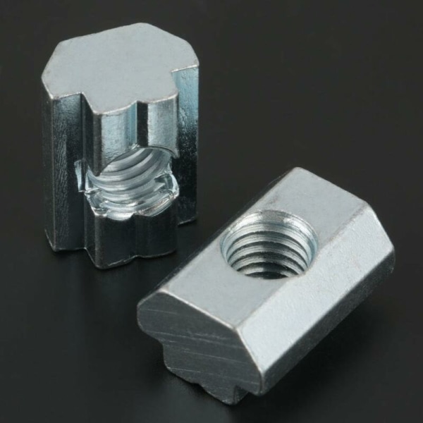 20 stk Standard Glide Nut Galvaniseret Kulstofstål T Glide Nut til Aluminiumsprofil Tilbehør (T Nut Typ 40 M8)