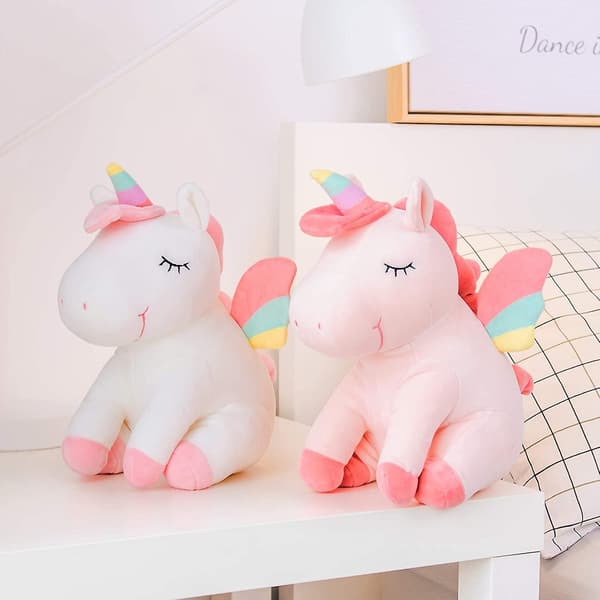 35 cm, Regnbuepulver Unicorn Stoffdyr Plush Så Stor