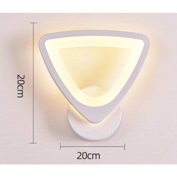 Vägglampa LED inomhusvägglampa inredning vägglampa för sovrum/säng/kontor/vardagsrum/gångvägg, 20 x 20cm, 8w, varmt ljus