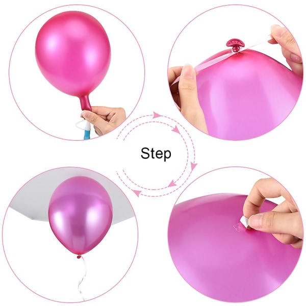 40-pack rosa ballongset, konfetti latexballonger för festdekorationer