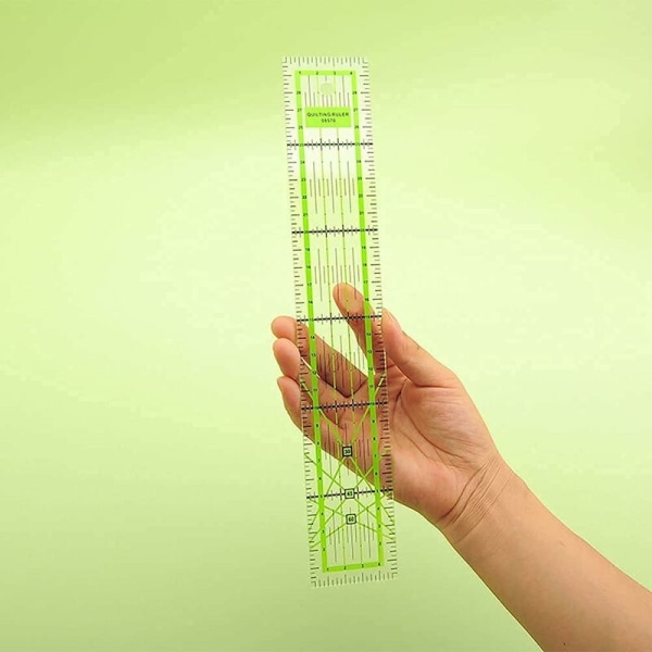 Sylinjal med syverktyg tillverkad av mycket transparent akryl för quiltning DIY personlig (30cm)