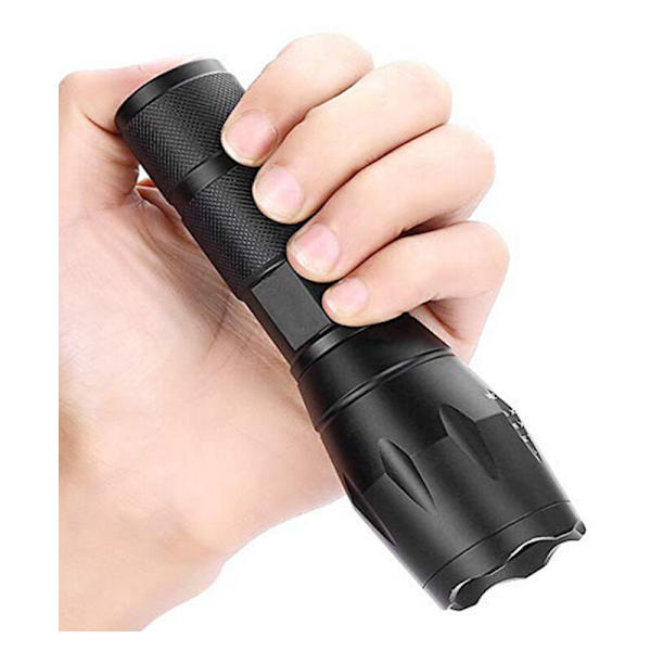 2 kraftfulla LED-ficklampor med 2 18650-batterier, taktisk ficklampa med USB-laddare