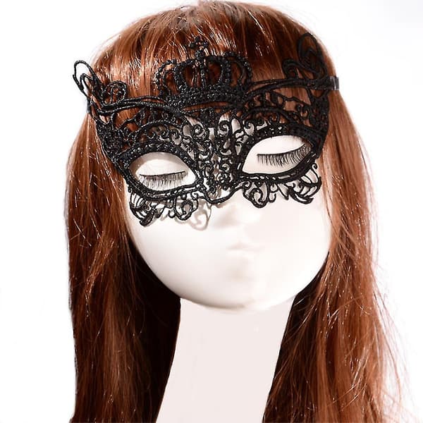 Lyxig mask spets dam maskeradmask