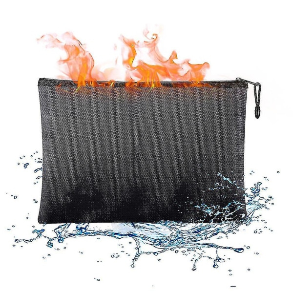 Brandsäker och vattentät dokumentväska i flytande silikon, förvaringsväska med dragkedja för kontorsdatafiler
