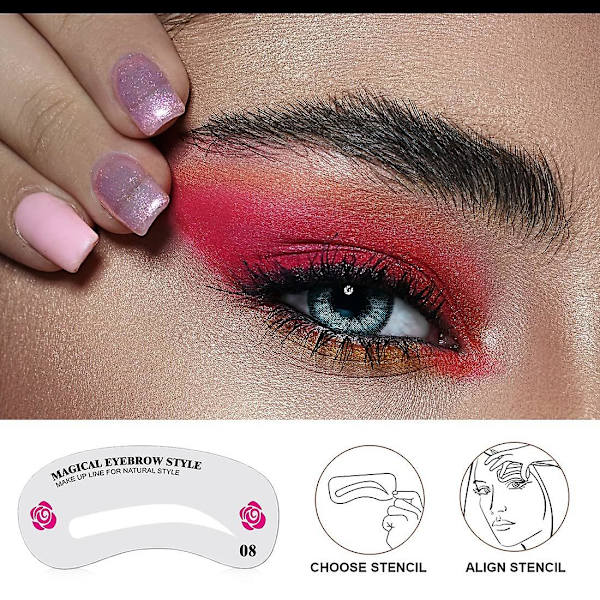 24 st ögonbrynsmallar, återanvändbar DIY makeup verktyg set