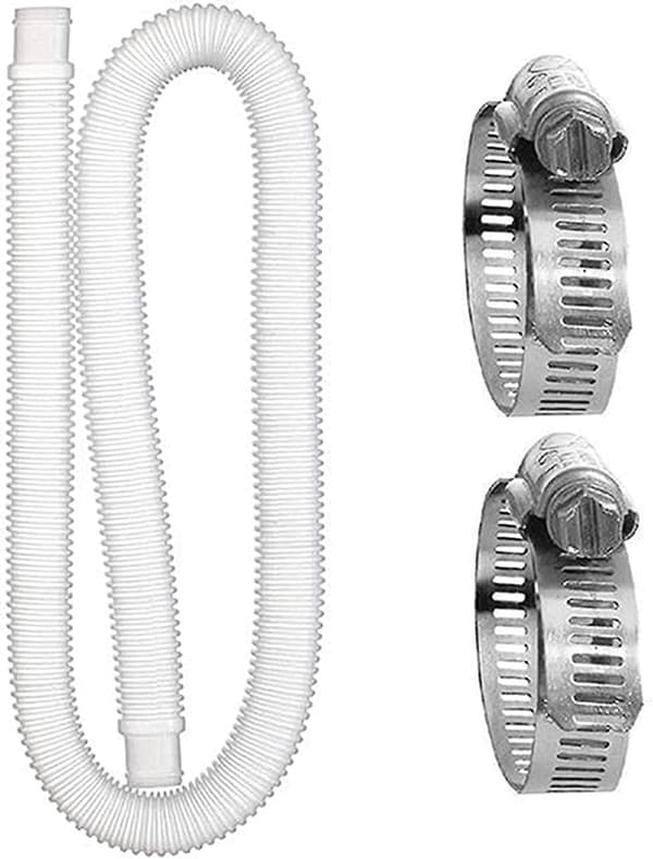 Ersättningsslang för pool med 2 metallkopplingar 1,5 m x 3,2 cm