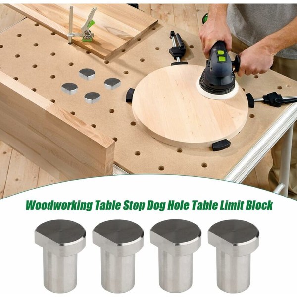 4kpl puuntyöstöpöydän kiinnike 20mm, alumiiniseospysäytystyöpenkki koirankiinnike, T-telapuuntyöstöpöydän tarvikkeet reikää varten