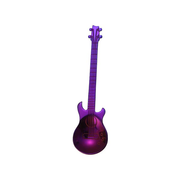Kaffe-ske i guitarform, 304 rustfrit stål, 12x3,2 cm, anti-rust, holdbar, perfekt til kaffe, te, is