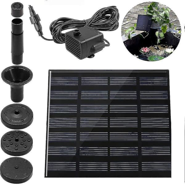 Solar dammpump fontänpump solpump trädgårdsfontän vattenfunktion