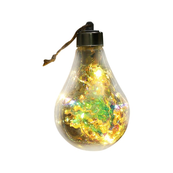 Julkula med LED-ljus, Transparent Julkula, Julgranshänge, Glödande