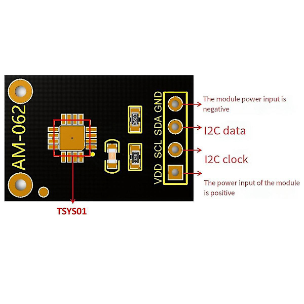 Tsys01 Digital Temperatursensor I2c Interface Sensor Multifunktion Bärbart utvecklingskort Mod