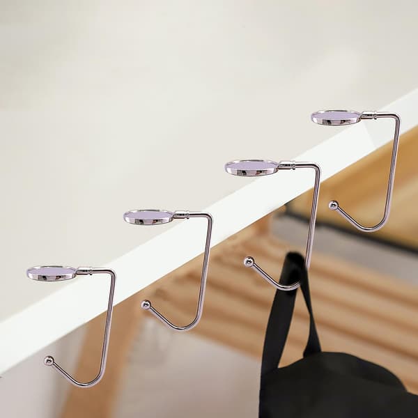 6-pack roterbara hållare, mantel krokar, hängklämmor, grepp, silver