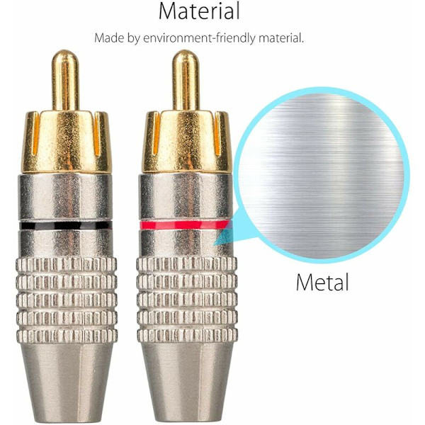 12 kpl RCA-urosliitintä, RCA-audio-video-liittimet, RCA-liitinliitin, RCA-juotosliitin, RCA-liitinliittimet