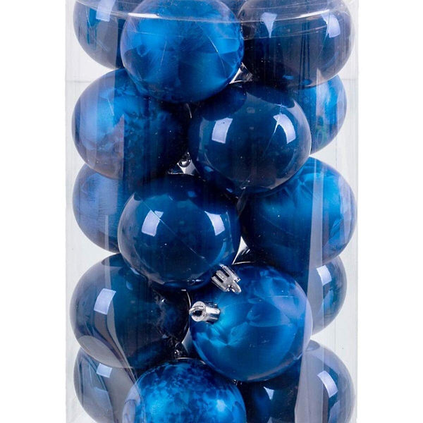 Julgranskulor Blå Plast 6 x 6 x 6 cm (20 stycken)