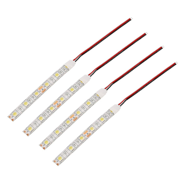 10 st 10 cm Vattentät Vit 5050 LED-remsa Ljus DC 12v Husvagn Båt Bil-2
