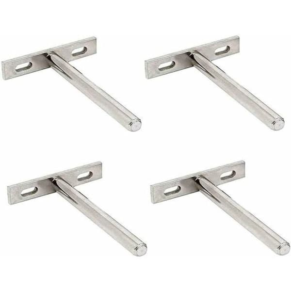 Dolda hyllkonsoler, 4-pack flytande hyllkonsoler, dolda hyllkonsoler, flytande osynliga konsoler, DIY väggdekor, hyllkonsoler (5 tum)