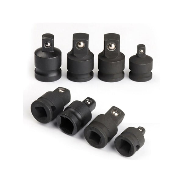 4-delt lufttryksnøgleadapter-sæt - 1/2\" til 3/8\", 3/8\" til 1/4\", 3/8\" til 1/2\", 1/4\" til 3/8 tommer