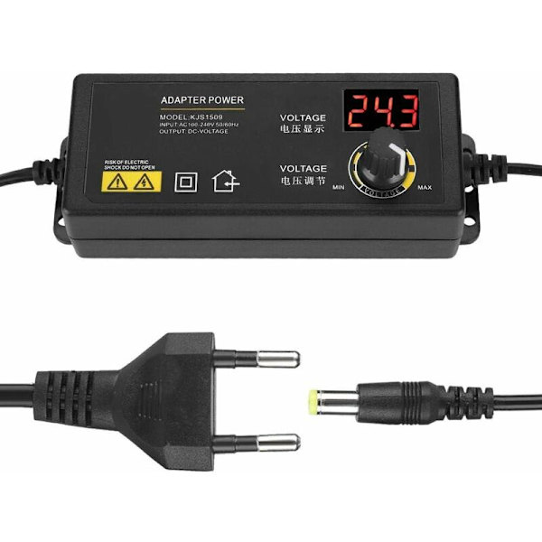 60W 2.5A 3-24V himmennettävä virtalähde, virtalähde säädettävä jännitteen nopeudensäätö-100-240V EU