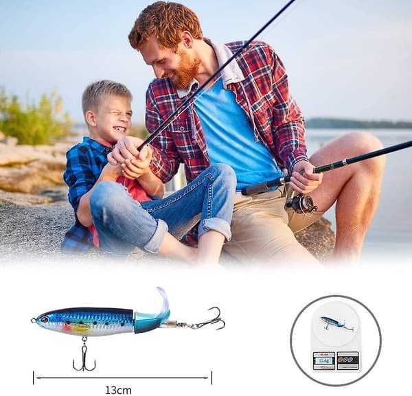 8-delad bete set bas med ytvatten flytande spinnerbait