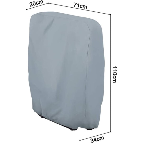 Utomhus Zero Gravity fällbar cover Vattentät Dammtät gräsmatta Trädgårdsmöbelöverdrag All väderbeständig, 20/34xB71xH110cm, grå