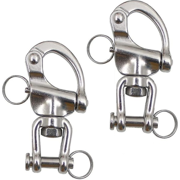 Swivel Eye Snap Hook, Swivel Eye, Rostfri Steel Shackle Krok, Quick Release Shackle, Carabiner Swivel Snap Krok, För dykning Marine Yach