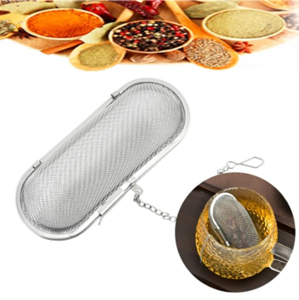 11x5cm rostfritt stål teinfuser Återanvändbart mesh Tesil Matlagningssil Pice Mesh -sil