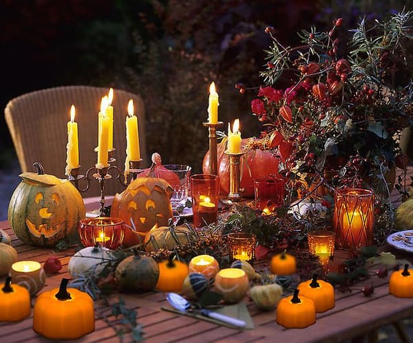 12 stk. LED Elektroniske Lys Stearinlys Græskar Lanterne Lys Pynt Til Halloween Fest