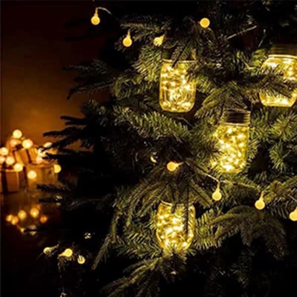2m 20 LED solcellsbelysning för flaskor, hem, matbord, jul, bröllop, fest (varmvit)