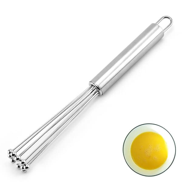 Håndholdt Ball Blender i Rustfrit Stål til Blanding, Piskning, Hvidning og Mere - 23,5 cm