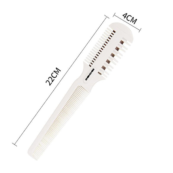 Hårklippningskam, hårrakapparat med kam, split ends hårtrimmer styler, dubbelsidiga rakblad för tunt och tjockt hårklippning och styling