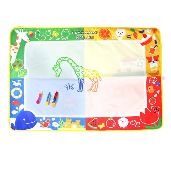 Ritmatta för barn 100x70 cm Stor Water Magic Doodle Matta Gratis målarmatta Pad för barn Toddler Baby