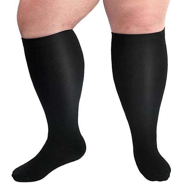 Plus Size Kompressionsstrumpor 20-30 Mmhg För Män Och Kvinnor Bred Vad Extra Stor För Cirkulation