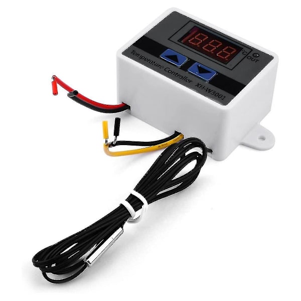 2 st Xh-w3001 Digital temperaturregulator med sensor Ac110v-220v termostat temperaturswitch