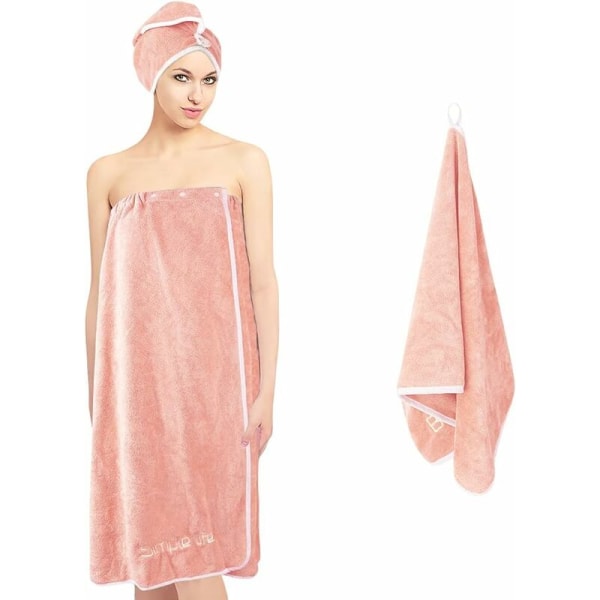 Bastuhandduk för kvinnor Stor elastisk justerbar jumbobadhandduk för kvinnor (70x150cm) + Snabbtorkande hårhandduk + Mjuk mikrofiberhandduk (lila)