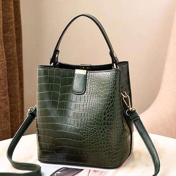 Axelväska Dam Pu Plånbok Crossbody Väska Grön