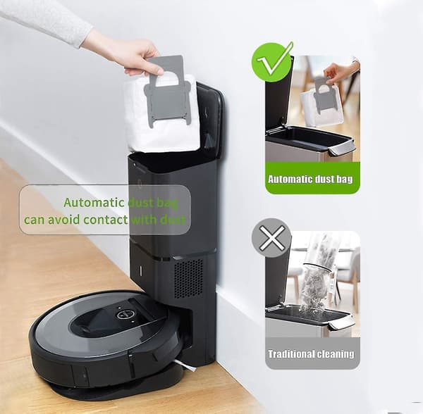 8-pack dammsugarpåsar för Irobot Roomba I7 I7+/plus S9+ (9550) IS