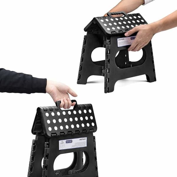 Fällbar pall Bärbar plastfällbar pall, barns fällbara stege, halkfri fällbar pall, lämplig för kök, badrum, sovrum