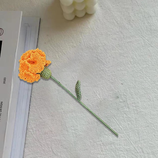 Konstgjorda nejlikor födelsedagspresenter, för alla hjärtans dag bröllopsdag födelsedag unika dejtingpresenter orange