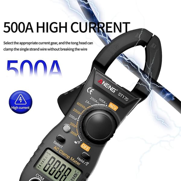 Digital Multimeter 1 Set Klämma Meter Multimeter Meter Multimeter Bärbar Ström Testare Multimeter Batteri Batteri Batteri Testare