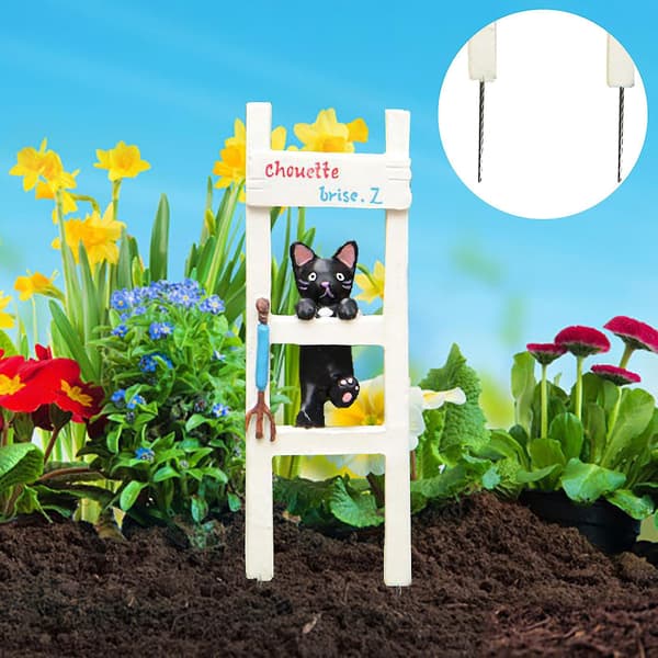 Kattklättringstrappor Trädgårdsmossa Färska Blommor
