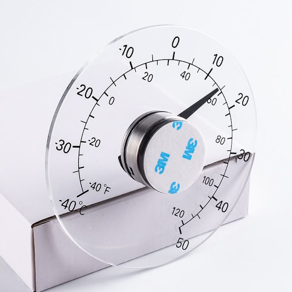Vindue Termometer til Udendørs Indendørs, Ingen Batterier Krævet, Transparent Skive, Vejr Termometer, Præcise Aflesninger til Hjem, Kontor, Terrasse