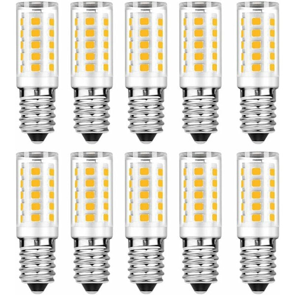 E14 LED-lampa, Kallt vitt 6000K, 5W motsvarande 50W glödlampa, 400LM, ej dimbar, 10-pack