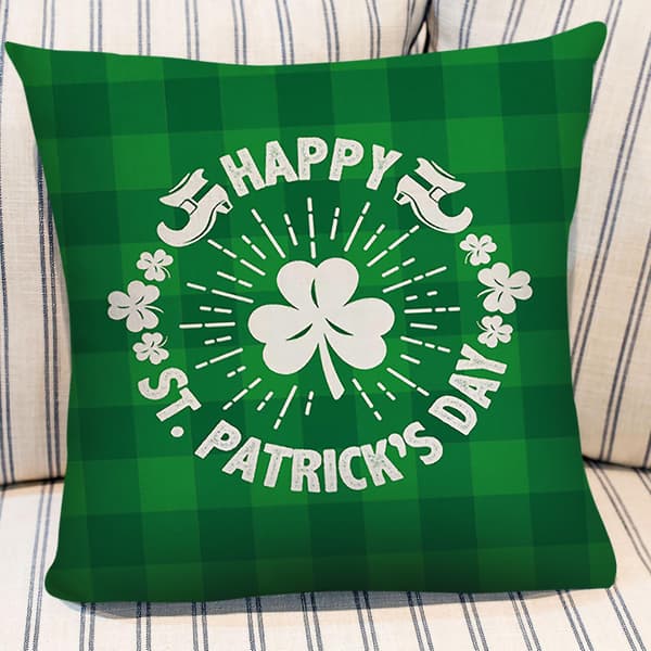 St. Patrick's Day Kuddeöverdrag för Hemmet - 'Survived Family' 