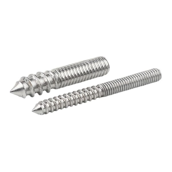 M6 Ripustusruuvit Pituus 2-3/8(60mm) Kaksipuolinen Itsekierteittävät Ruuvit Ruuvi 6mm Puuliitos Huonekalujalat 8 Kpl（（M660））