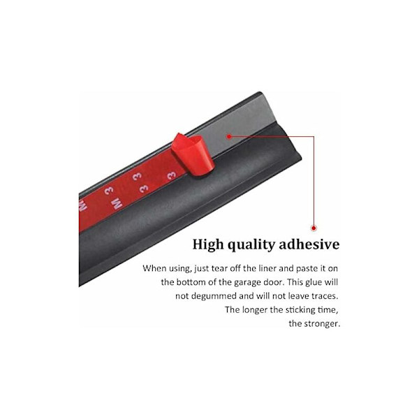 3M Universal Garageporttätning, Multifunktionell Garageporttätningslist i Gummi, Garageportstätningslist