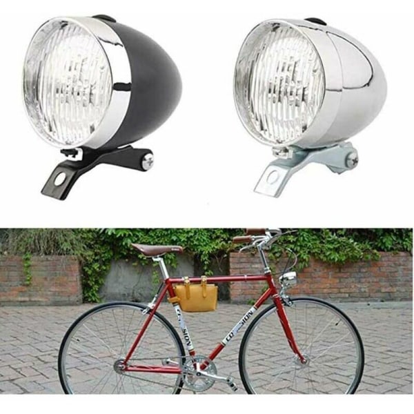Cykelljus, Strålkastare, Cykelfrontcykel, Cykellampa, Vintage  säkerhetsvarningslampa 3 LED Retro Cykellampa (Silver) d842 | Fyndiq