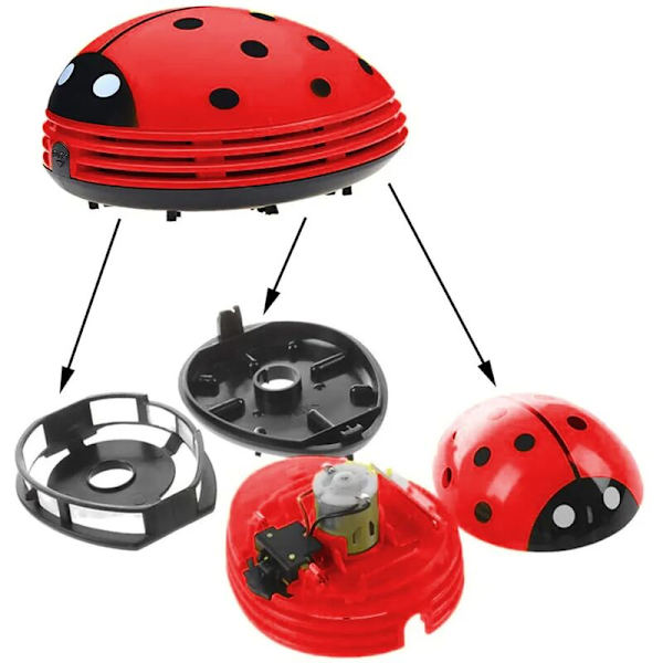 Bordstøvsuger, mini, mariehøne form