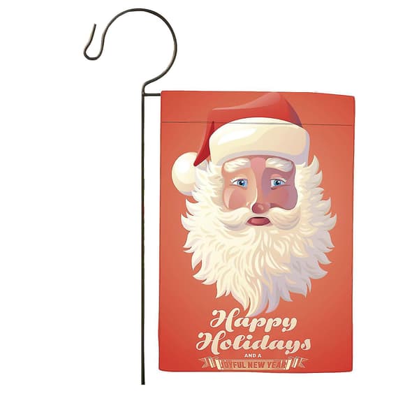 Glad Jul Trädgårdsflagga, Juldekorationer Rustik Lanthus